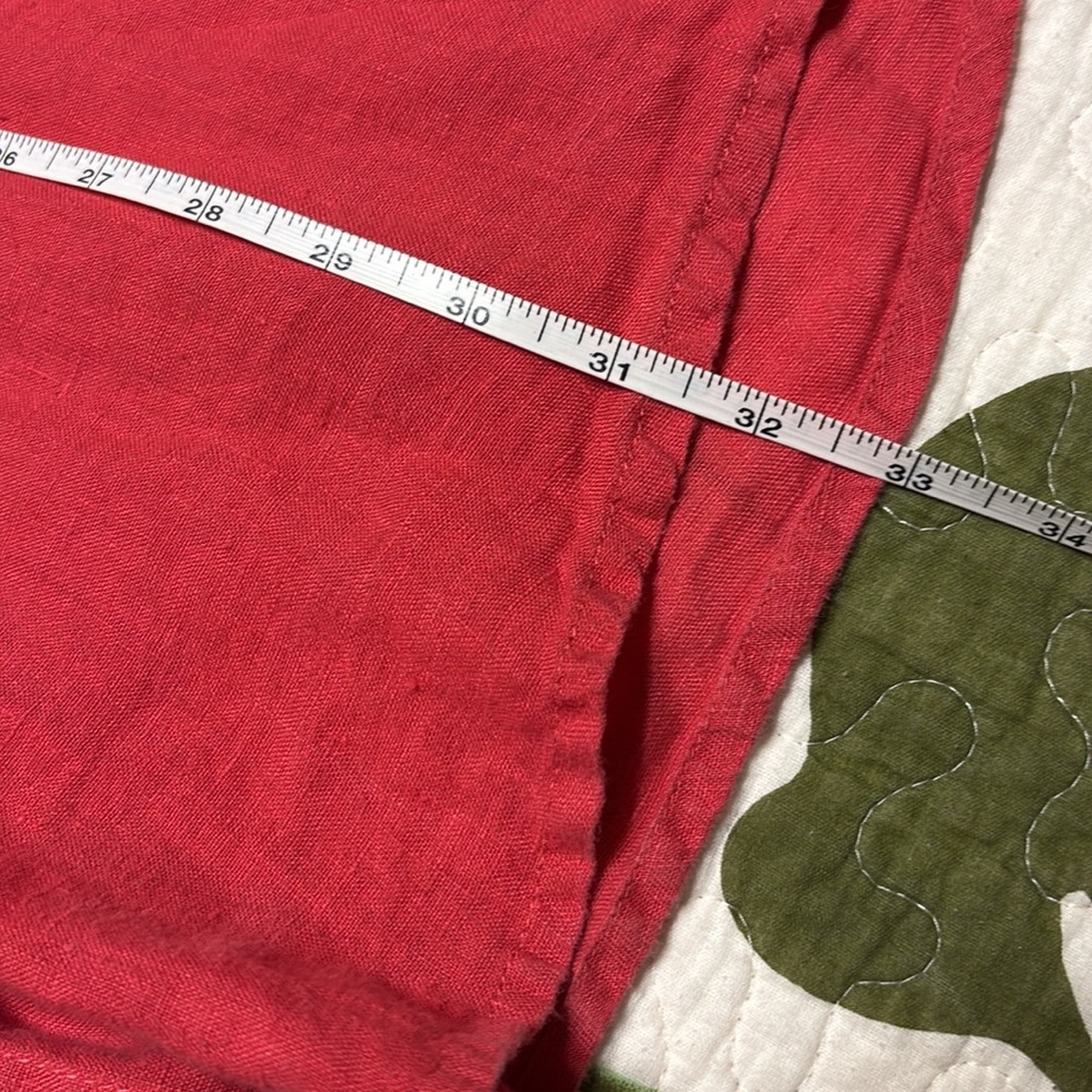 Vintage Flax Red Linen Top M - Picture 5 of 6